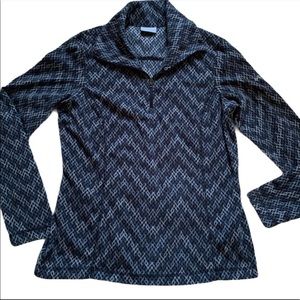 Columbia Blue/ Grey long sleeve fleece sweater